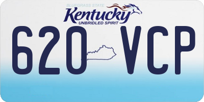 KY license plate 620VCP