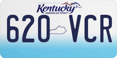 KY license plate 620VCR