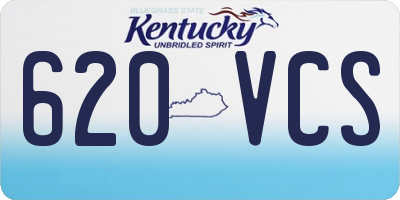 KY license plate 620VCS