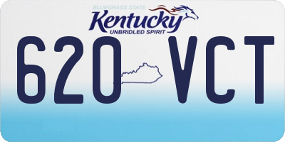KY license plate 620VCT