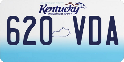 KY license plate 620VDA