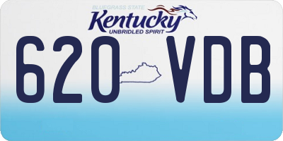 KY license plate 620VDB