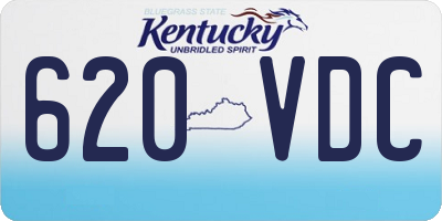 KY license plate 620VDC
