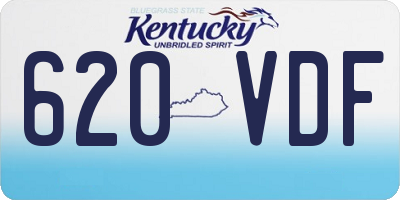 KY license plate 620VDF