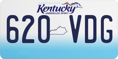 KY license plate 620VDG