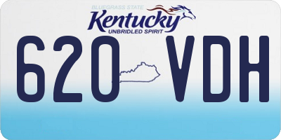 KY license plate 620VDH