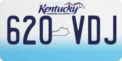 KY license plate 620VDJ
