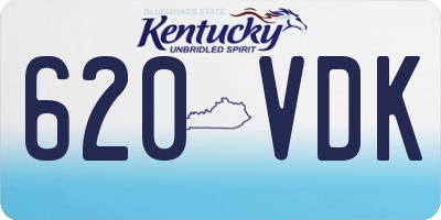 KY license plate 620VDK