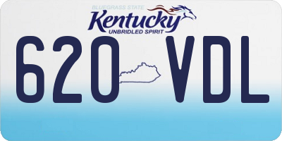 KY license plate 620VDL