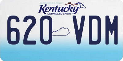 KY license plate 620VDM