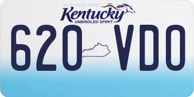 KY license plate 620VDO