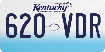 KY license plate 620VDR