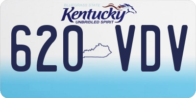 KY license plate 620VDV