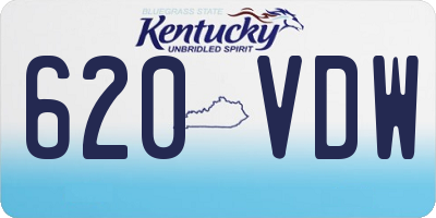 KY license plate 620VDW