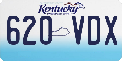 KY license plate 620VDX