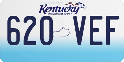 KY license plate 620VEF