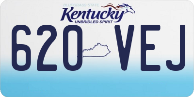 KY license plate 620VEJ