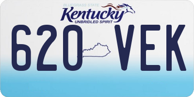 KY license plate 620VEK