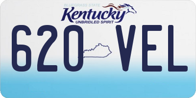 KY license plate 620VEL
