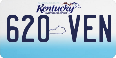 KY license plate 620VEN