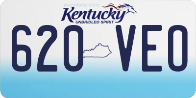 KY license plate 620VEO
