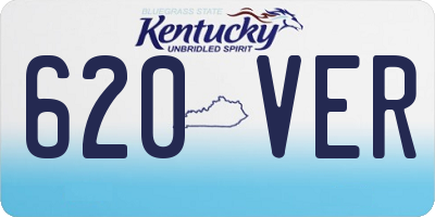 KY license plate 620VER