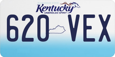 KY license plate 620VEX