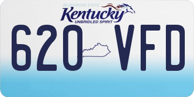 KY license plate 620VFD