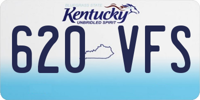 KY license plate 620VFS