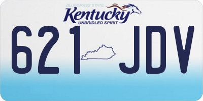 KY license plate 621JDV