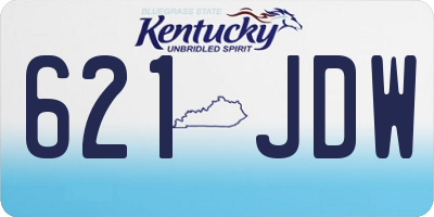 KY license plate 621JDW