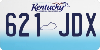 KY license plate 621JDX