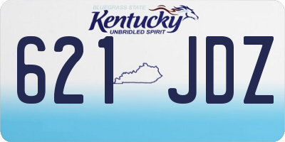 KY license plate 621JDZ