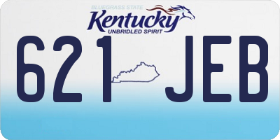 KY license plate 621JEB