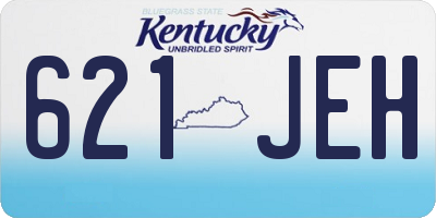 KY license plate 621JEH