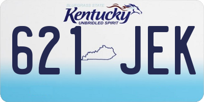 KY license plate 621JEK