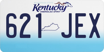 KY license plate 621JEX