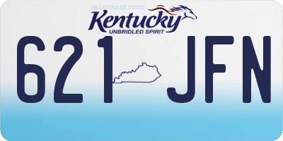 KY license plate 621JFN