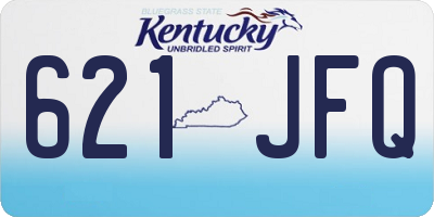 KY license plate 621JFQ