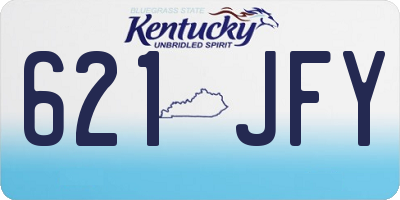 KY license plate 621JFY