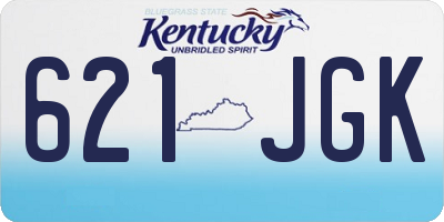 KY license plate 621JGK
