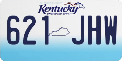 KY license plate 621JHW