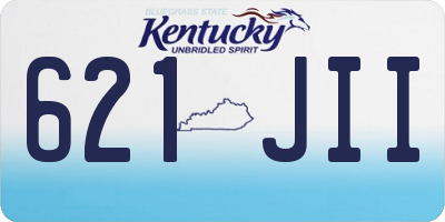 KY license plate 621JII