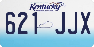 KY license plate 621JJX