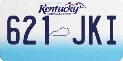 KY license plate 621JKI