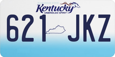 KY license plate 621JKZ