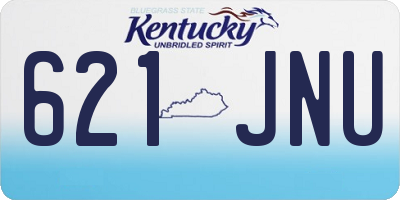KY license plate 621JNU