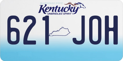 KY license plate 621JOH