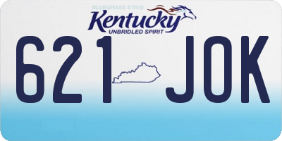 KY license plate 621JOK