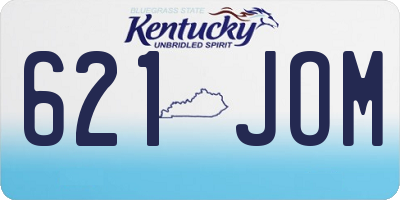KY license plate 621JOM
